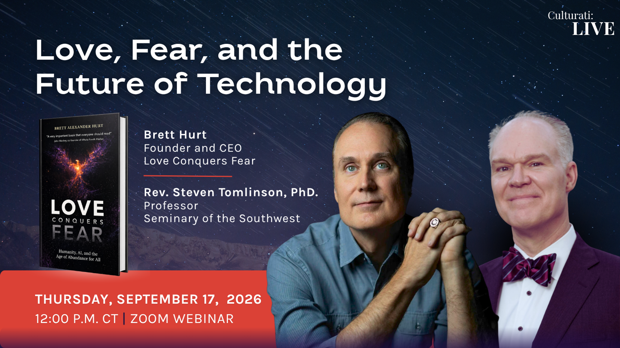 Culturati: LIVE "Love, Fear and Future of Technology"